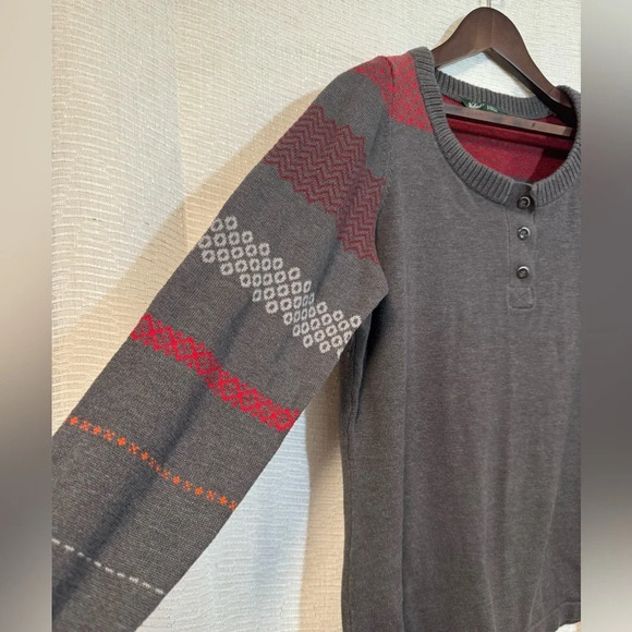 Woolrich women’s Long sleeve Pullover Henley Grey Size Large - Picture 4 of 6